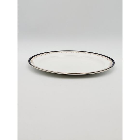 Aynsley Leighton Cobalt Smooth Oval Serving Platter 13.5" Rare - Picture 1 of 8